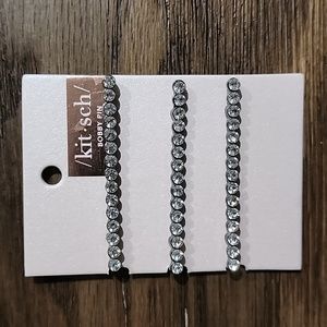 Kitsch Rhinestone Bobby Pins 3 Pack NWT